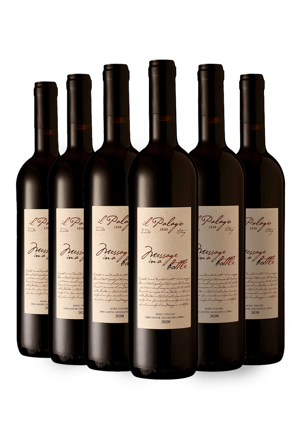 025977 - kit 6 Il Palagio Message In a Bottle Sangiovese Toscana IGT